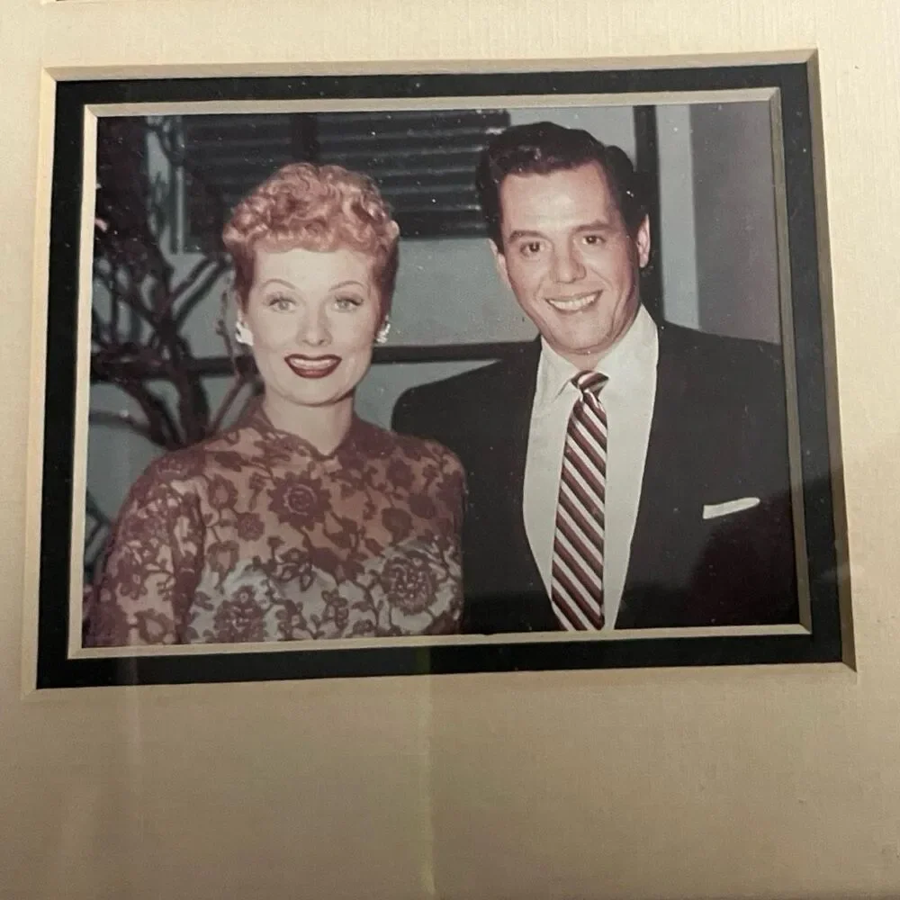 Vintage I Love Lucy Lucille Ball Desi Arnaz Vitameatavegamin Double Matt Frame